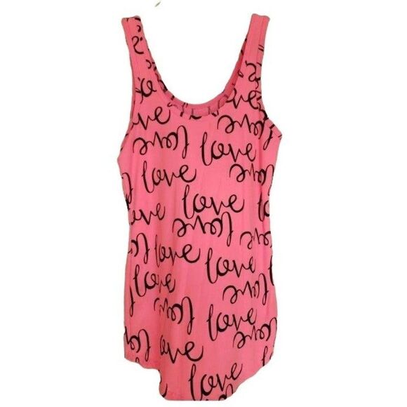 Women's PINK Love Graphic Tank Top Soft and Stretchy Athletic Tank Medium NWOT - Picture 2 of 4